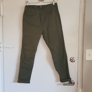 Hollister green 5 pocket chino